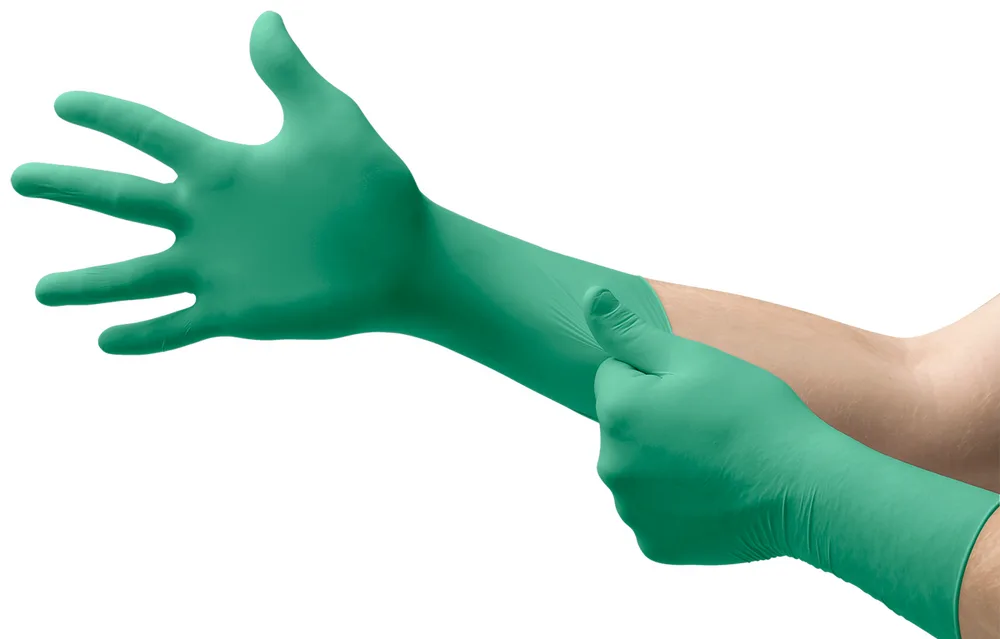 Ansell TouchNTuff 92-605 Kimyasal Sıçramalara Karşı Dirençli Nitril Eldiven (100 Adet/Kutu)