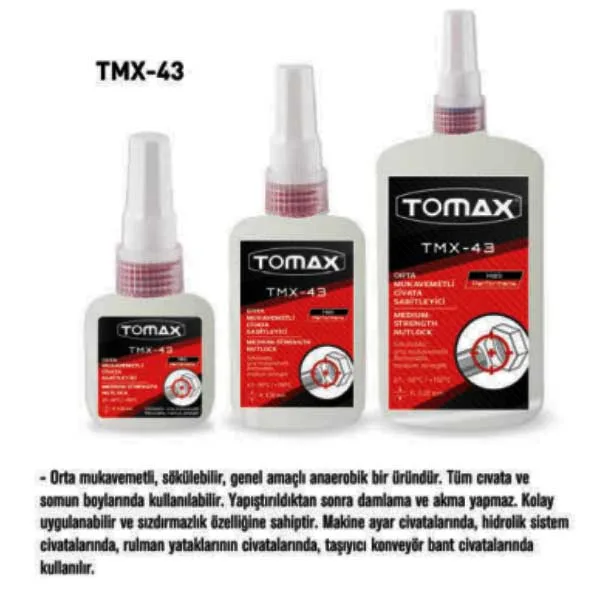 TOMAX Sökülebilir Civata Sabitleyici TMX 43 -50 ml 12 Adet - Görsel 2